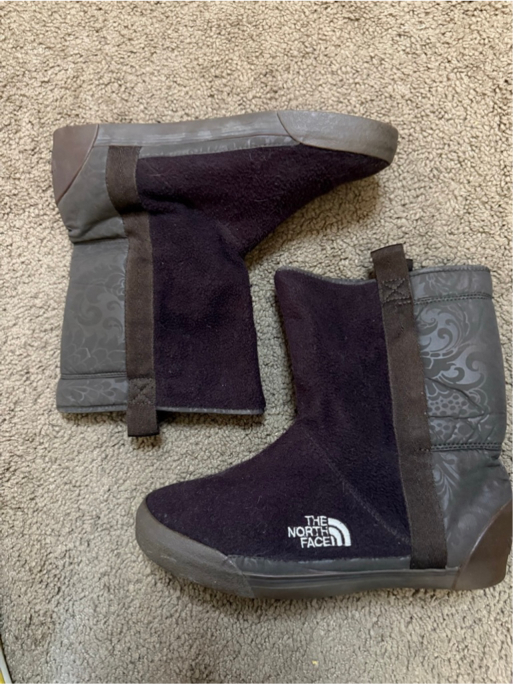 Women's The North Face Ahel Brown Black Winter & Rain Boots Size 8.5